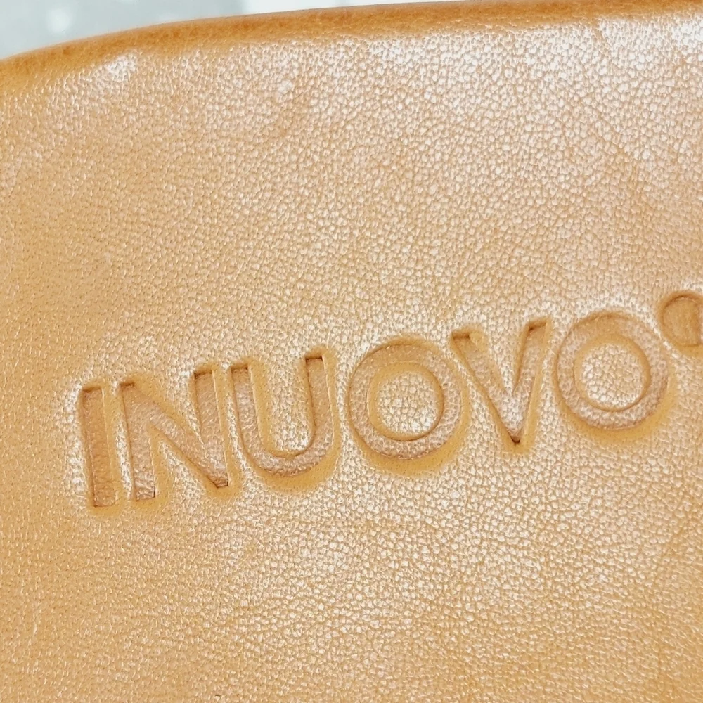 NEW Inuovo Brown Leather Sling Back Buckle Strap Summer Thong Sandals M824 - Picture 10 of 11